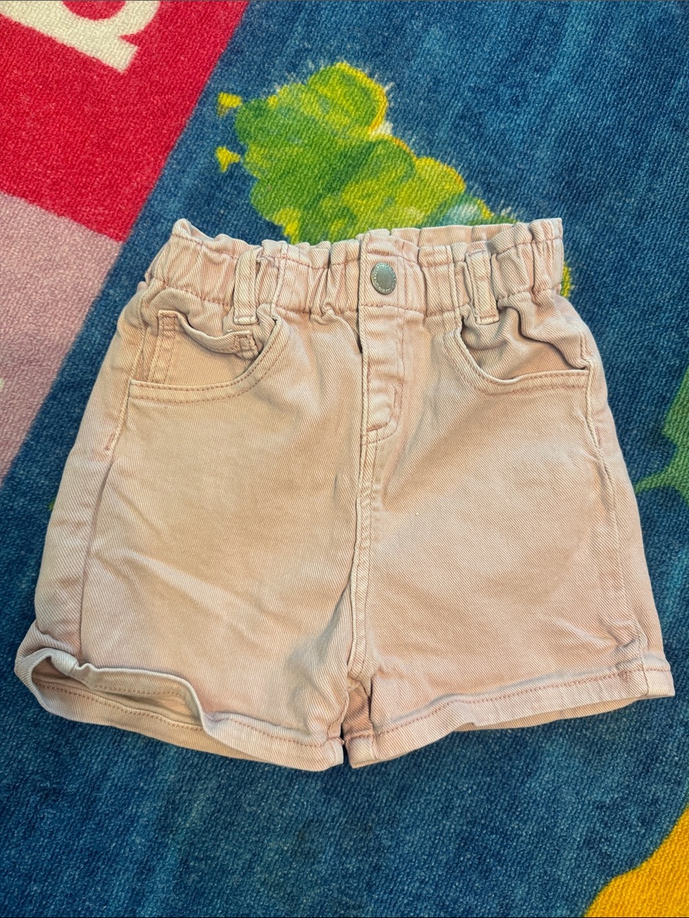 Kids Pink Denim Shorts